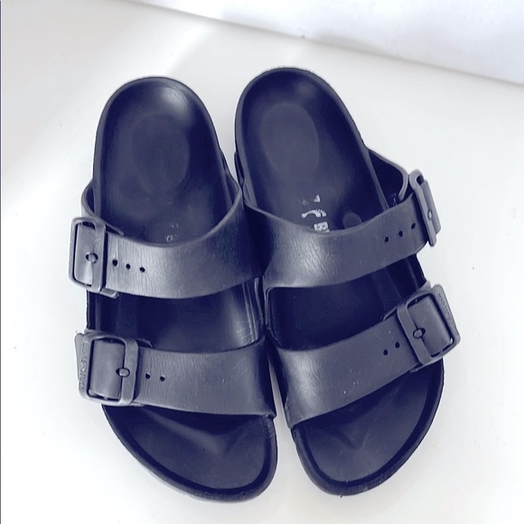 Birkenstock Shoes - Birkenstock Black Double Strap Water Sandals Size 7-Slip-On Slides